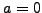 $ a=0$