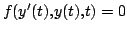 $ f(y'(t),y(t),t)=0$