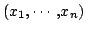 $ (x_1,\cdots,x_n)$